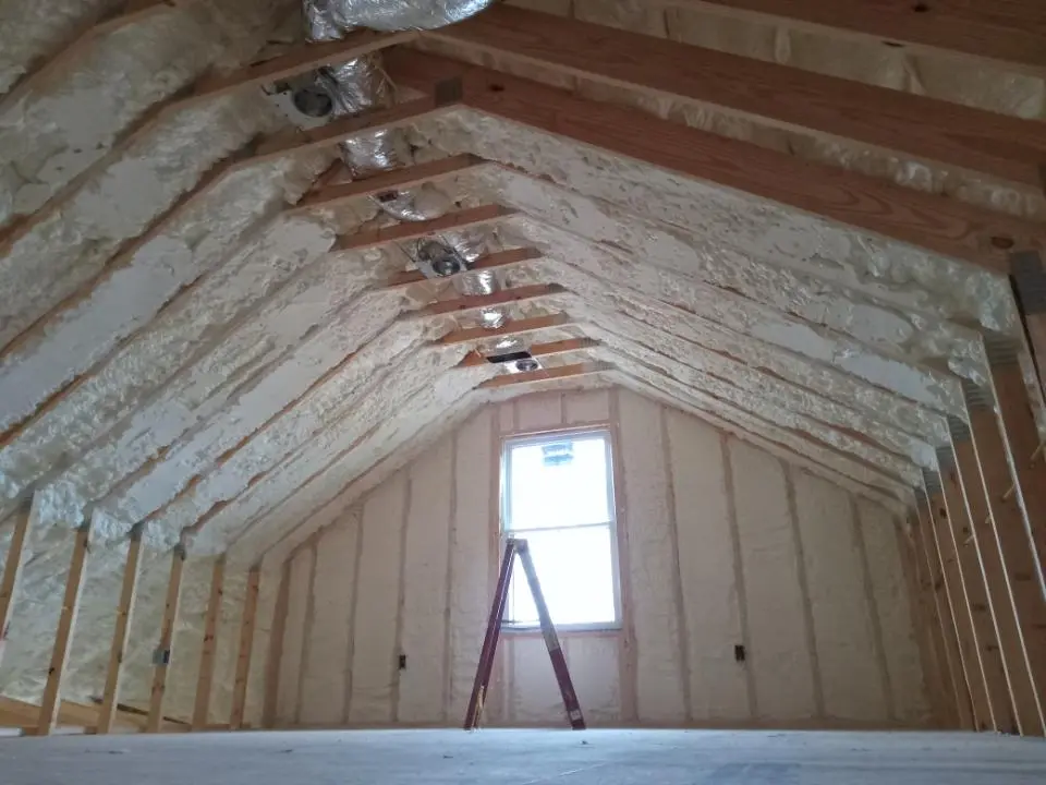 Spray foam roofing application for Crawl Space Insulation project in Garfield